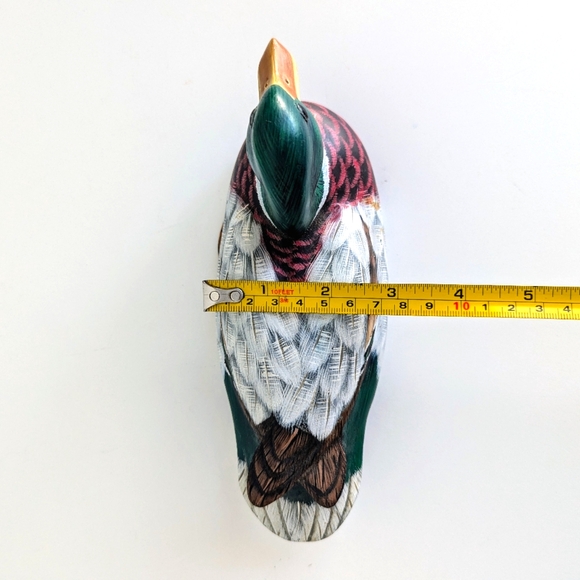 Vintage 8.5" Small Scale Hand Painted Mallard Duck Figurine Collector Decoy Hunt - Picture 5 of 9